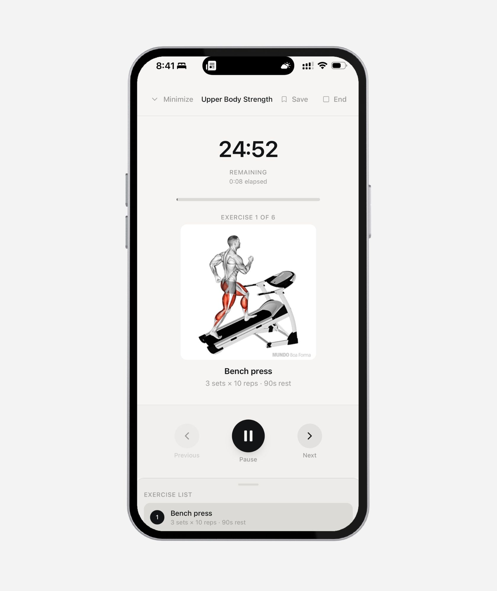 Timer Ui Example Workout GLYTH | Build Your Life With Intelligence | Ai for Self Mastery
